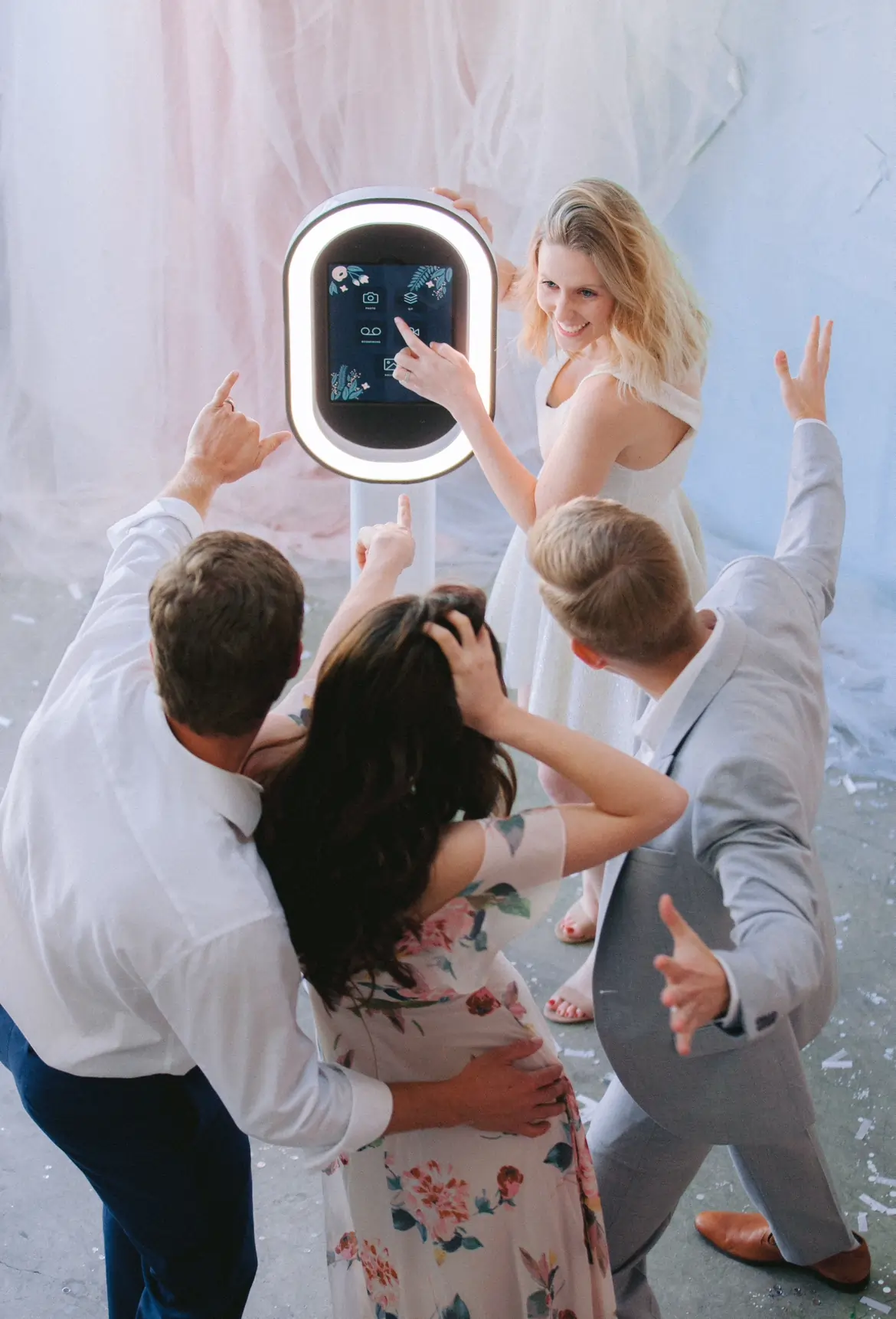 Touch interface van de photobooth